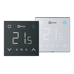 Rointe CT thermostat in white and black. Available in WiFi or non WiFi models.