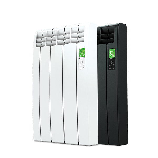 Rointe D Series 3 element wifi aluminium oil filled radiator in white and black