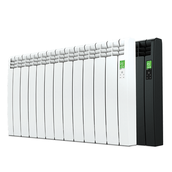 Rointe D Series 11 element wifi aluminium oil filled radiator in white and black